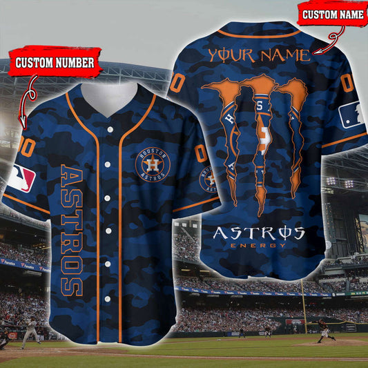 Custom Houston Astros 3D Printed Baseball Jersey – Personalized Fan Gear