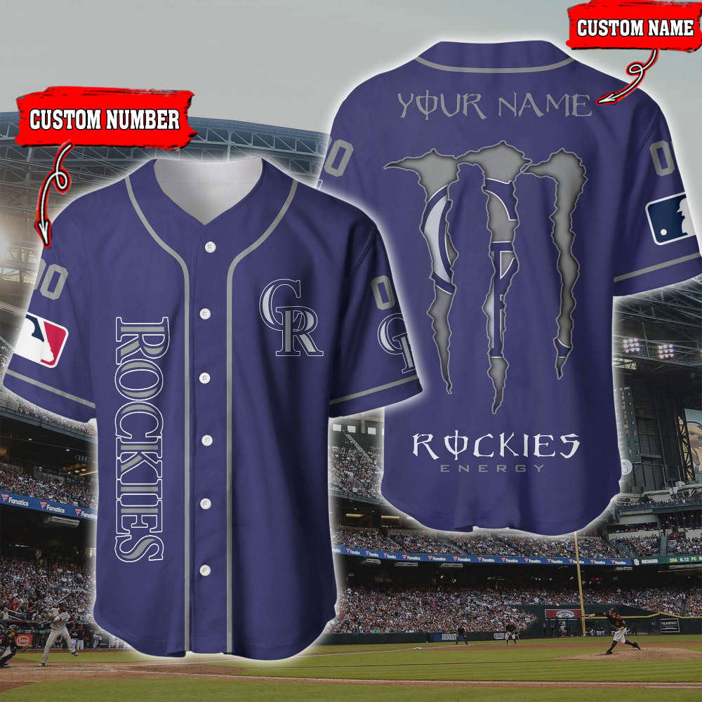 Customize Your Game Day Style: Personalized Colorado Rockies 3D Printed Baseball Jersey