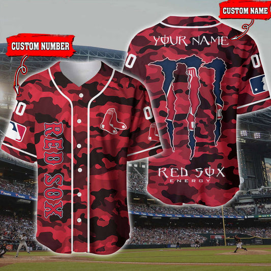 Custom Boston Red Sox 3D Printed Baseball Jersey – Personalized MLB Gear