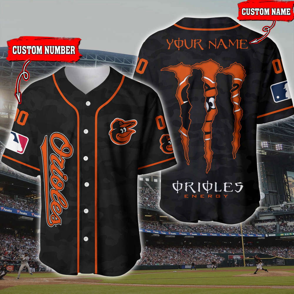 Baltimore Orioles Personalized 3D Printed Baseball Jersey – Customizable Fan Gear