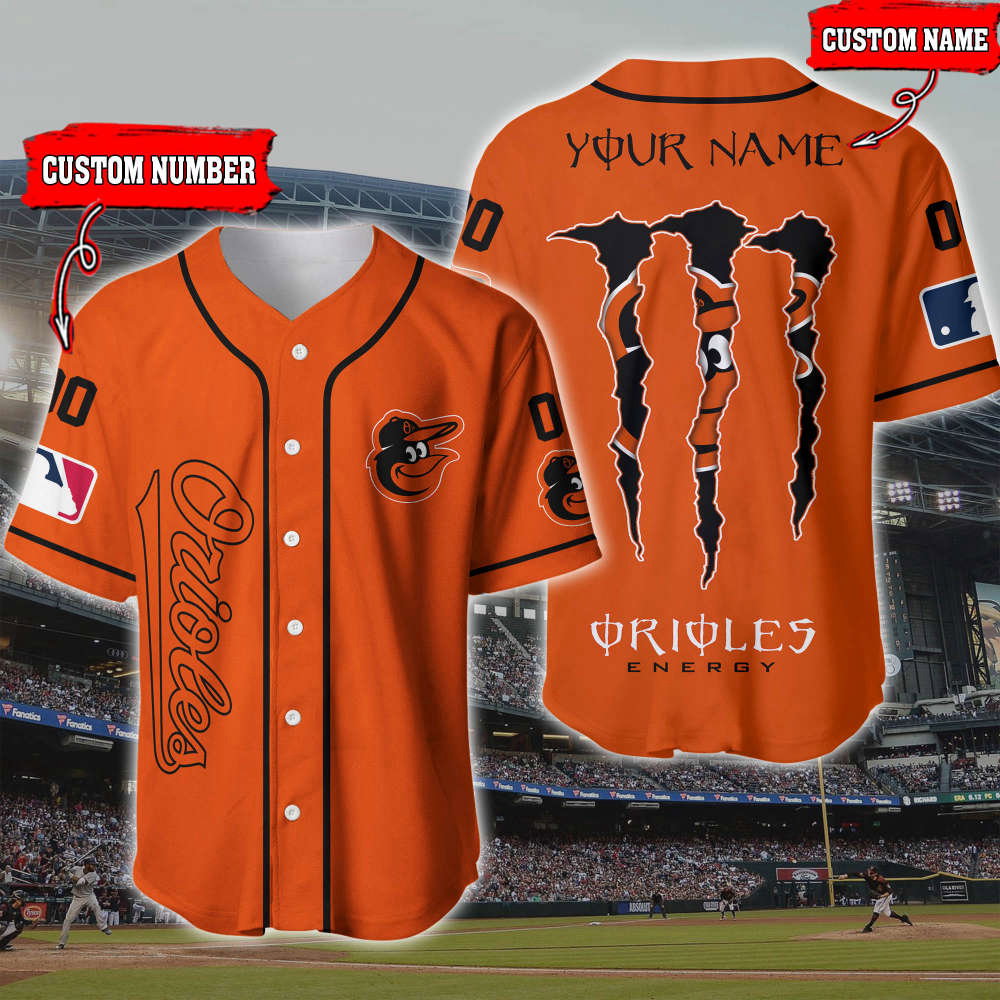 Custom Baltimore Orioles 3D Printed Baseball Jersey – Personalized Team Gear
