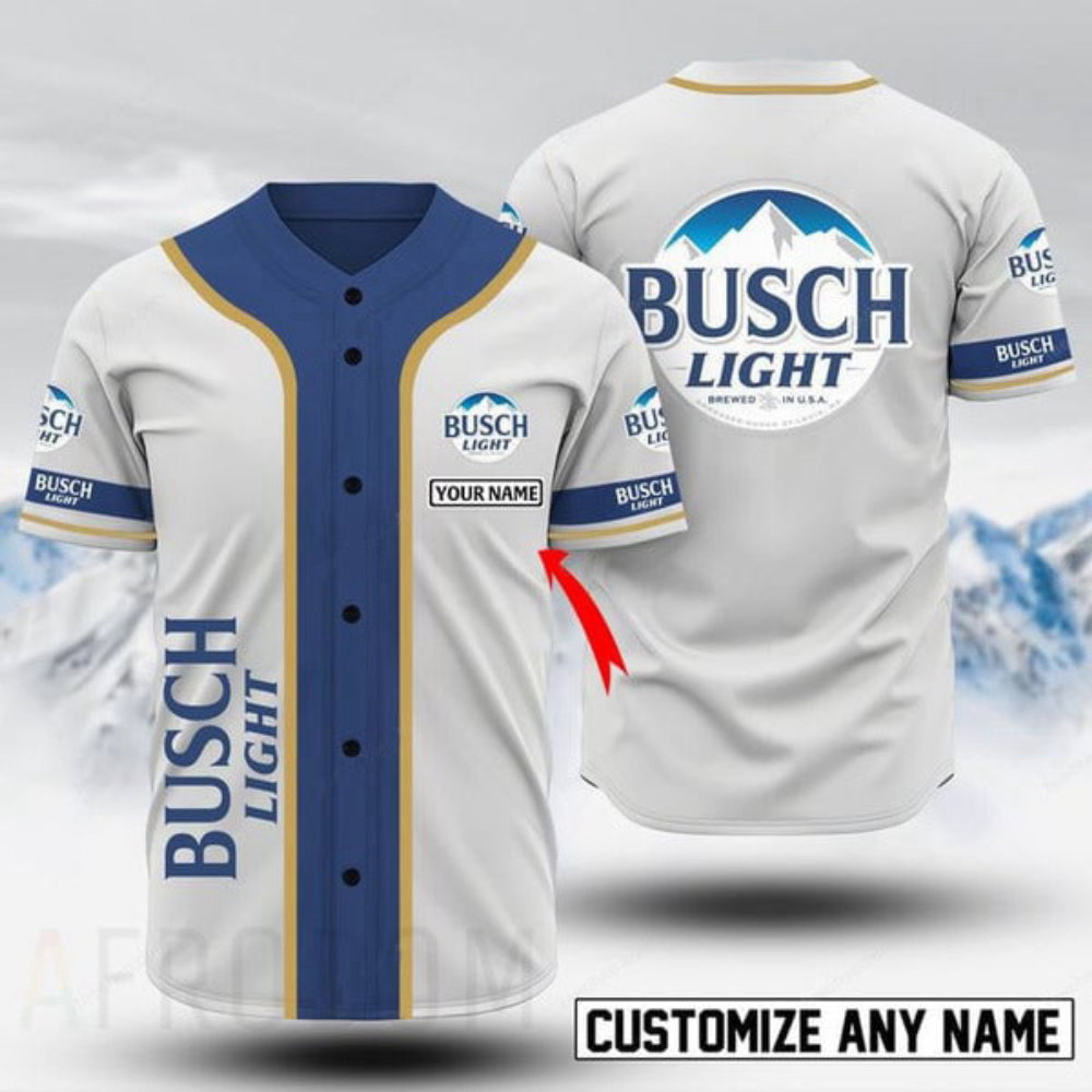 Custom Busch Light Baseball Jersey – Personalized Basic & Stylish