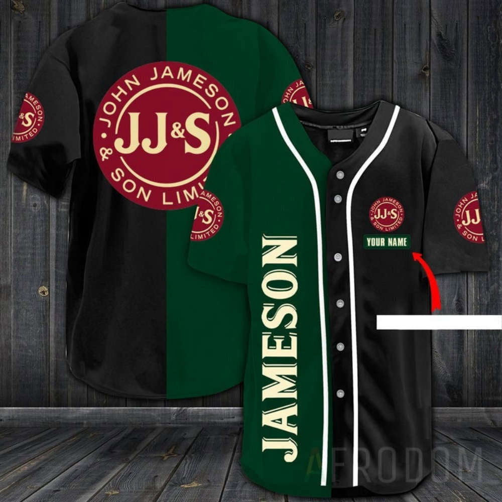 Customized Jameson Whiskey Baseball Jersey: Unique & Stylish Whiskey-themed Apparel