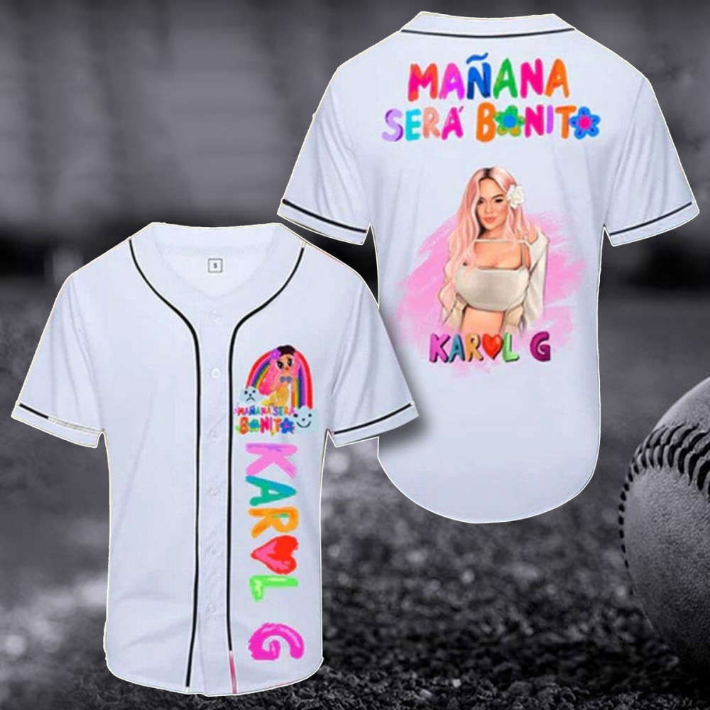 Karol G Mana Sera Bonito Baseball Jersey - La Bichota 3D Shirt Music Tour Merch & Gift For Fan (Image 1)