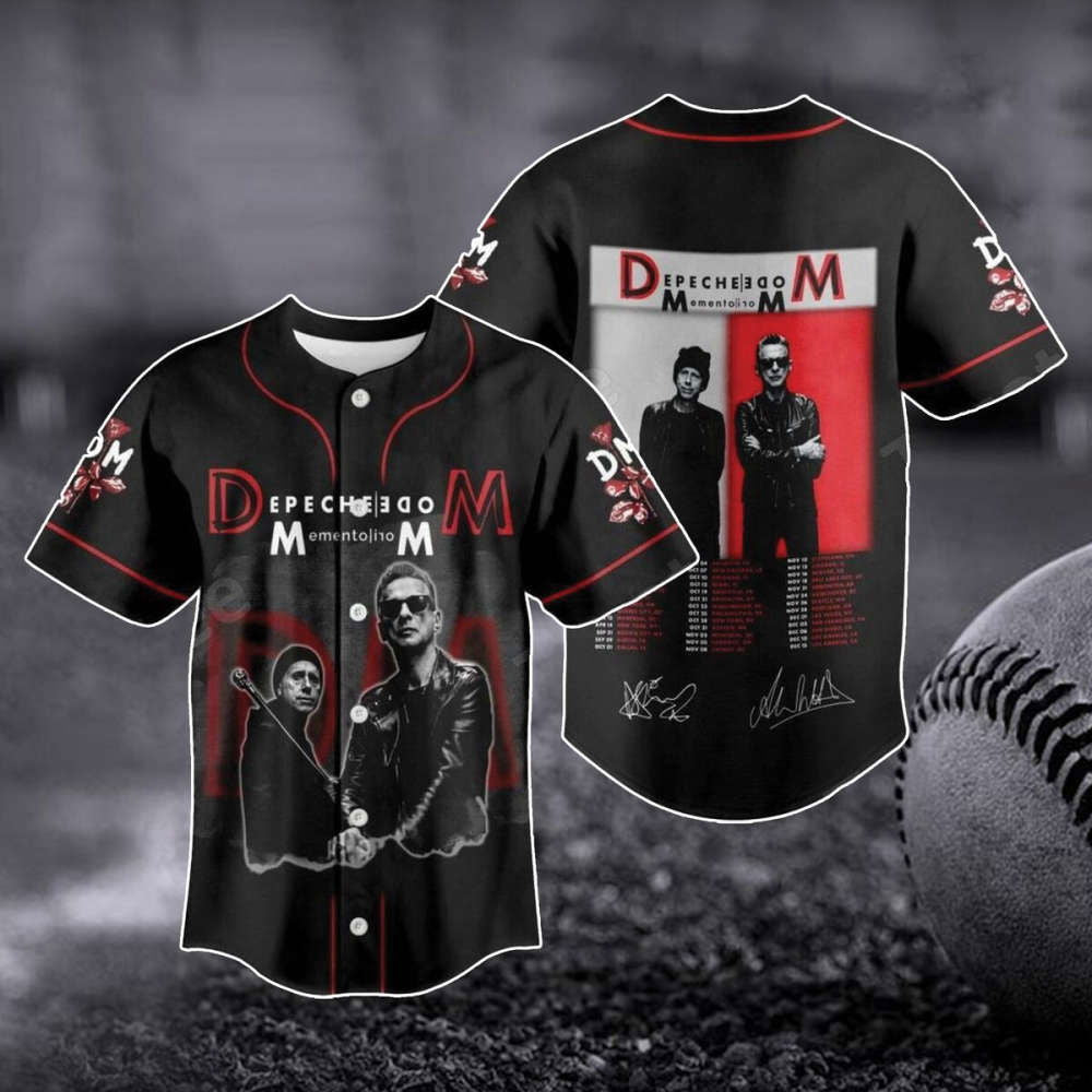 Depeche Mode Baseball Jersey: Official Tour Shirt & Merch – Rock Band Fan Gift (Image 1)