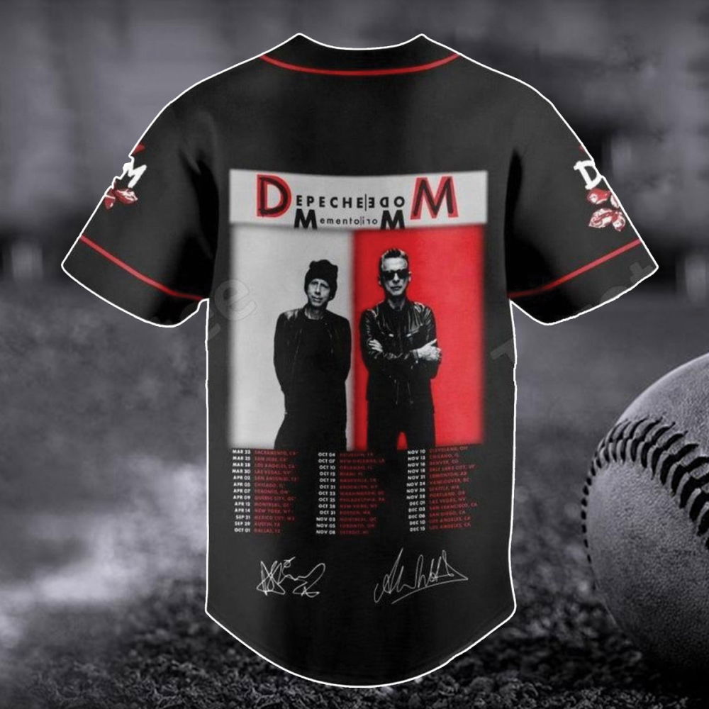 Depeche Mode Baseball Jersey: Official Tour Shirt & Merch – Rock Band Fan Gift (Image 3)
