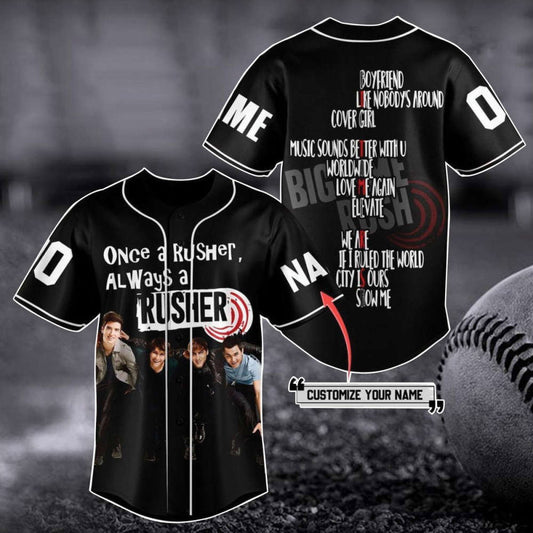 Personalized Big Rush Time Baseball Jersey – BTR Fan Gift