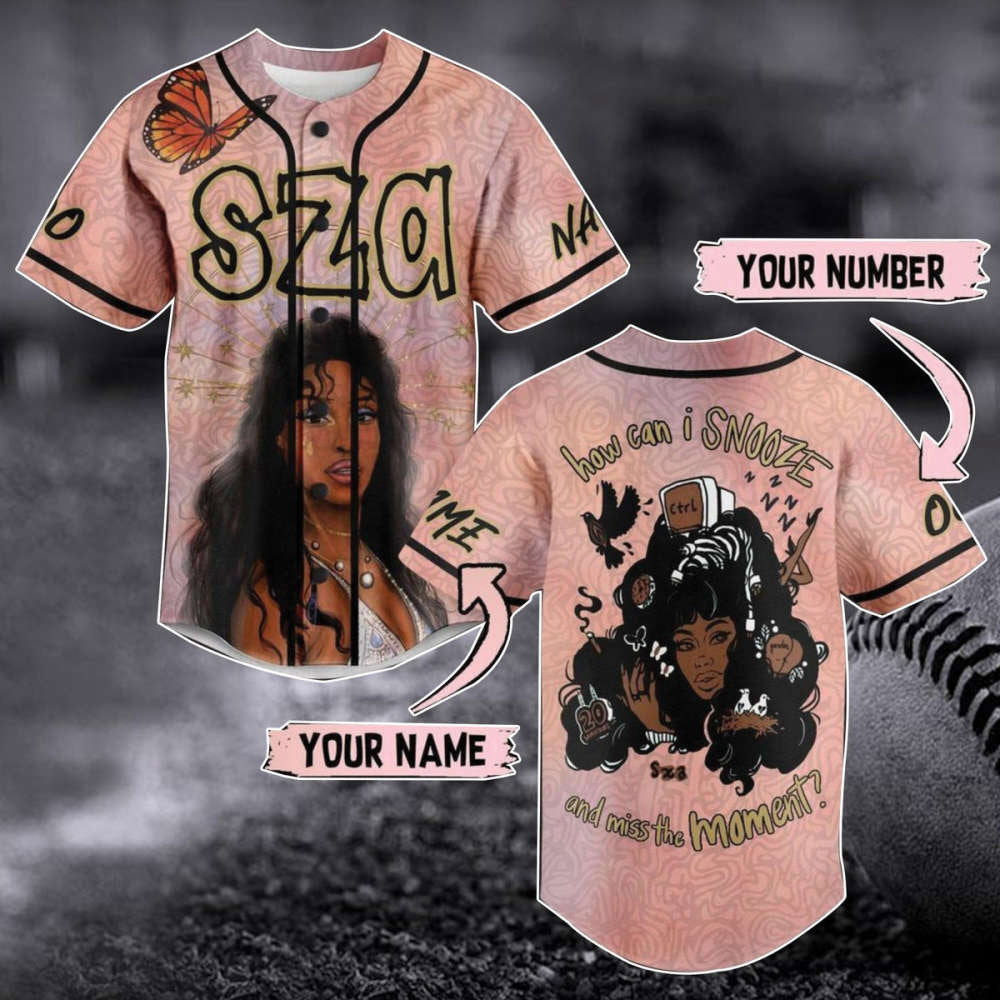 Sza Ctrl Album Baseball Jersey: Customized Music Singer Merch and Gift for Fan
