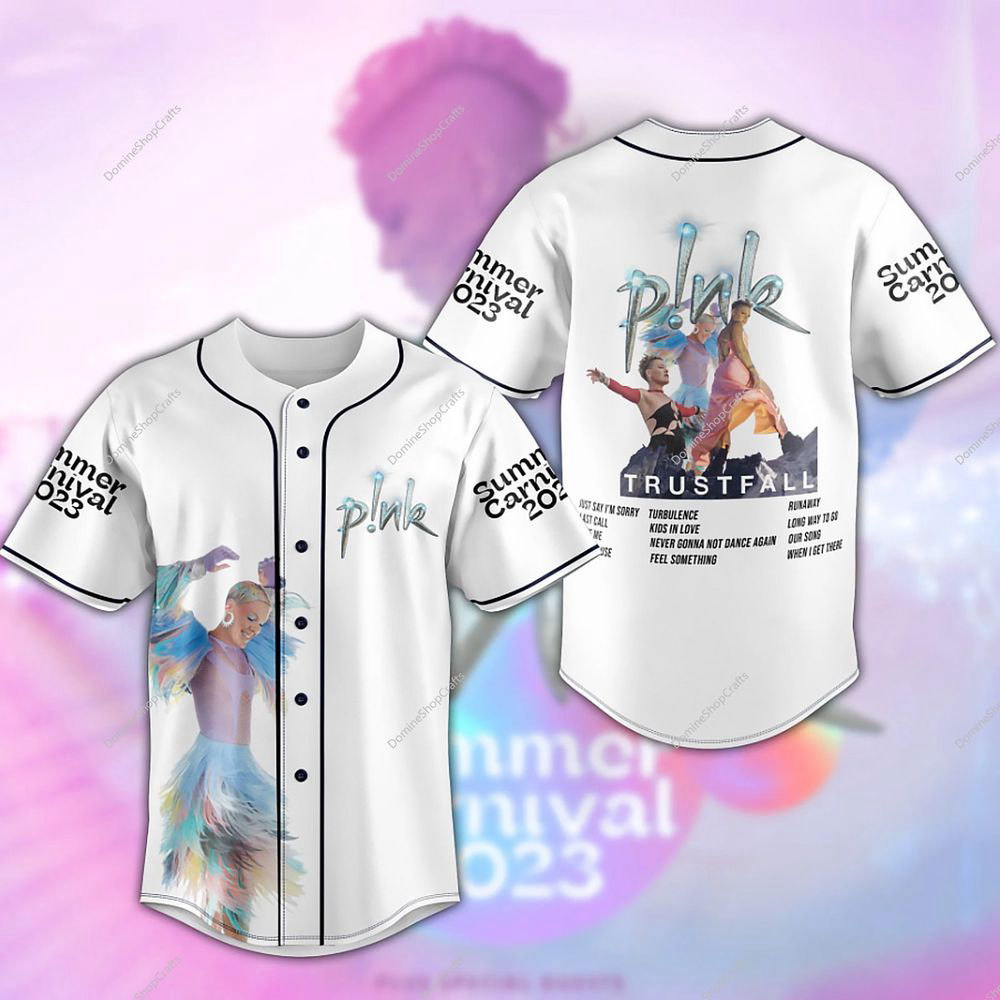 P!nk Summer Carnival 2023 Baseball Jersey, Personalized Baseball Jersey - lylyprint.com T-Shirts, Hoodie, Sweatshirt