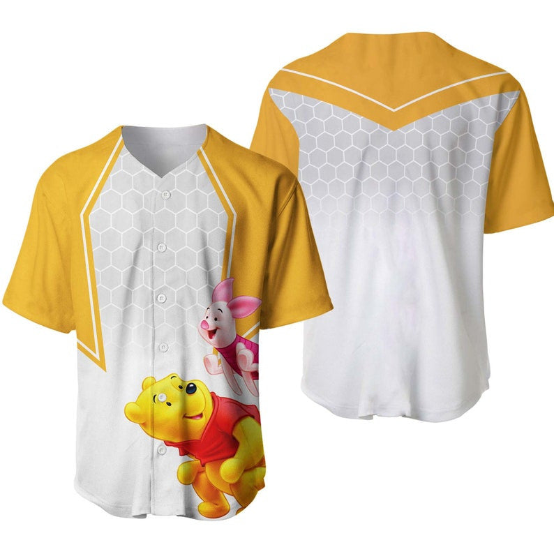 Winnie The Pooh Piglet Honey Pattern All Over Print Baseball Jersey - Bafud T-Shirts, Hoodie, Sweatshirt | WearSparks.com
