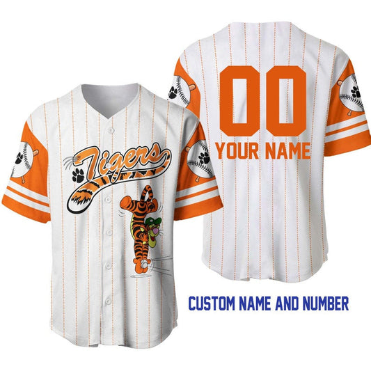 Personalized Tigger Tiger Winnie The Pooh All Over Print Pinstripe Baseball Jersey - Bafud T-Shirts, Hoodie, Sweatshirt