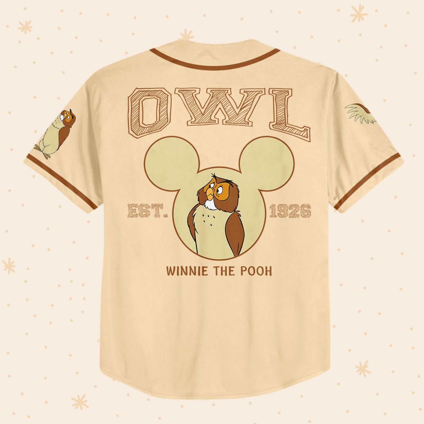 Personalized Winnie The Pooh Owl Baseball Jersey - Bafud T-Shirts, Hoodie, Sweatshirt | WearSparks.com (Image 2)