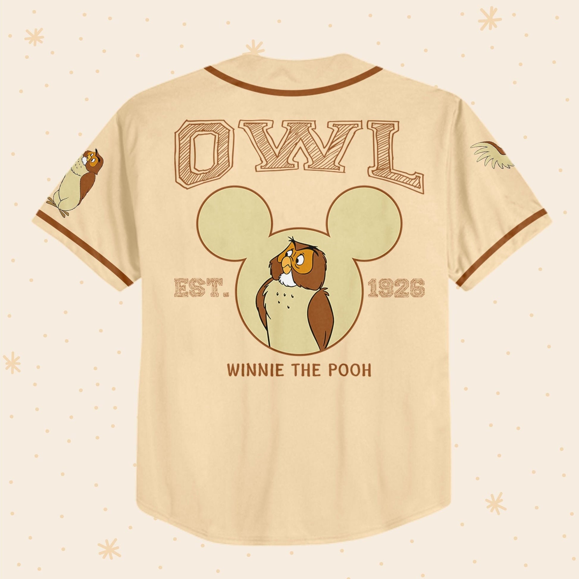 Personalized Winnie The Pooh Owl Baseball Jersey - Bafud T-Shirts, Hoodie, Sweatshirt | WearSparks.com (Image 2)