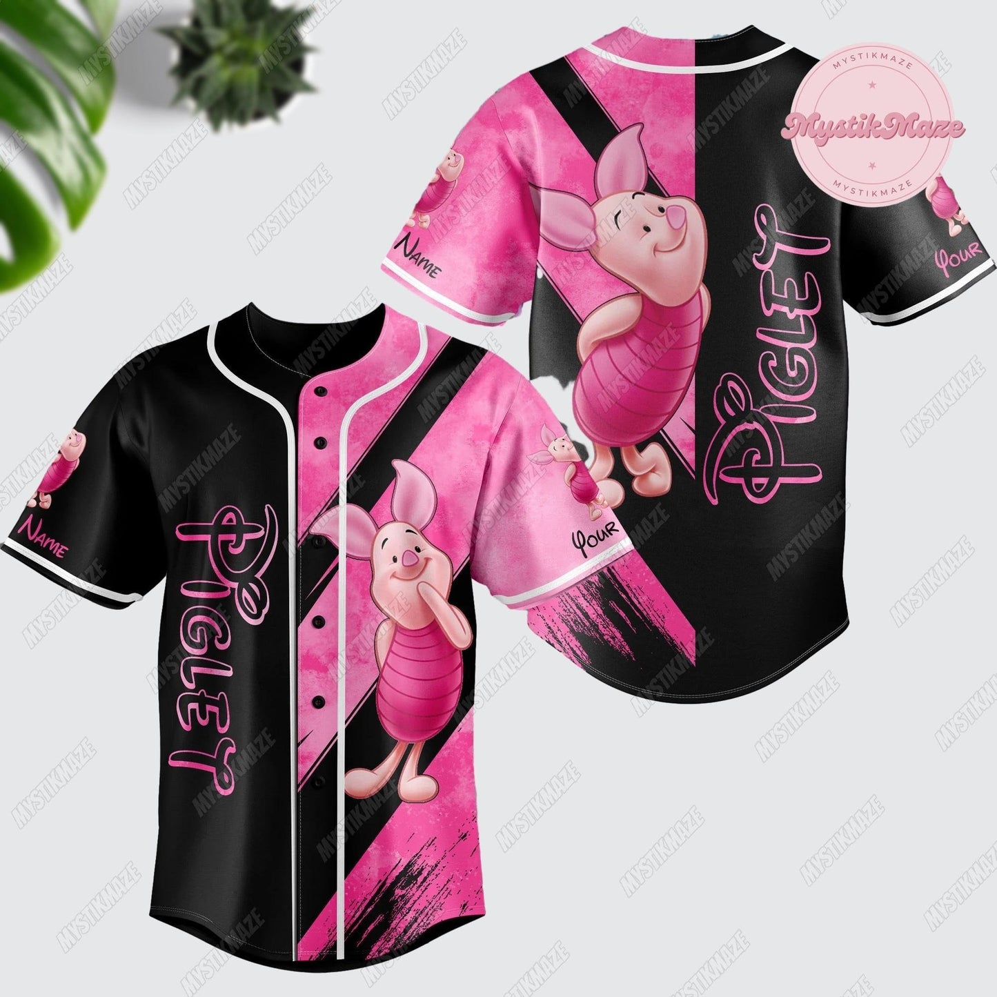 Piglet Baseball Jersey, Piglet Jersey Shirt, Winnie The Pooh Jersey, Piglet Football Jersey, Piglet Athletic Jersey, Gift...