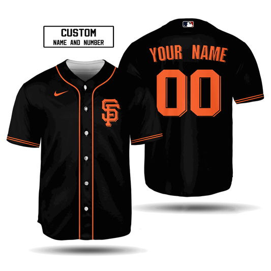 Custom Name & Number San Francisco Giants MLB Black Alternate Jersey 2020 - Unisex Baseball Shirt