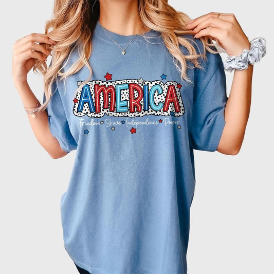 1776 America 4th of July Shirt, Comfort Shirt for Women, America Dalmatian, 1776 Shirt, Independence Day Gift, Brave...