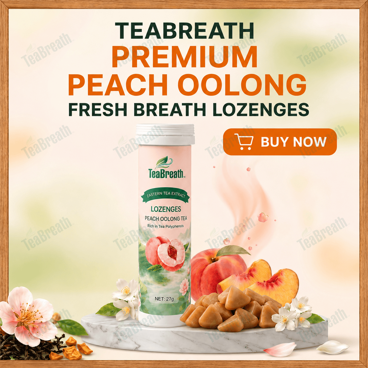 Eastern Tea Extract Lozenges - Peach Oolong Tea Flavor - image 2