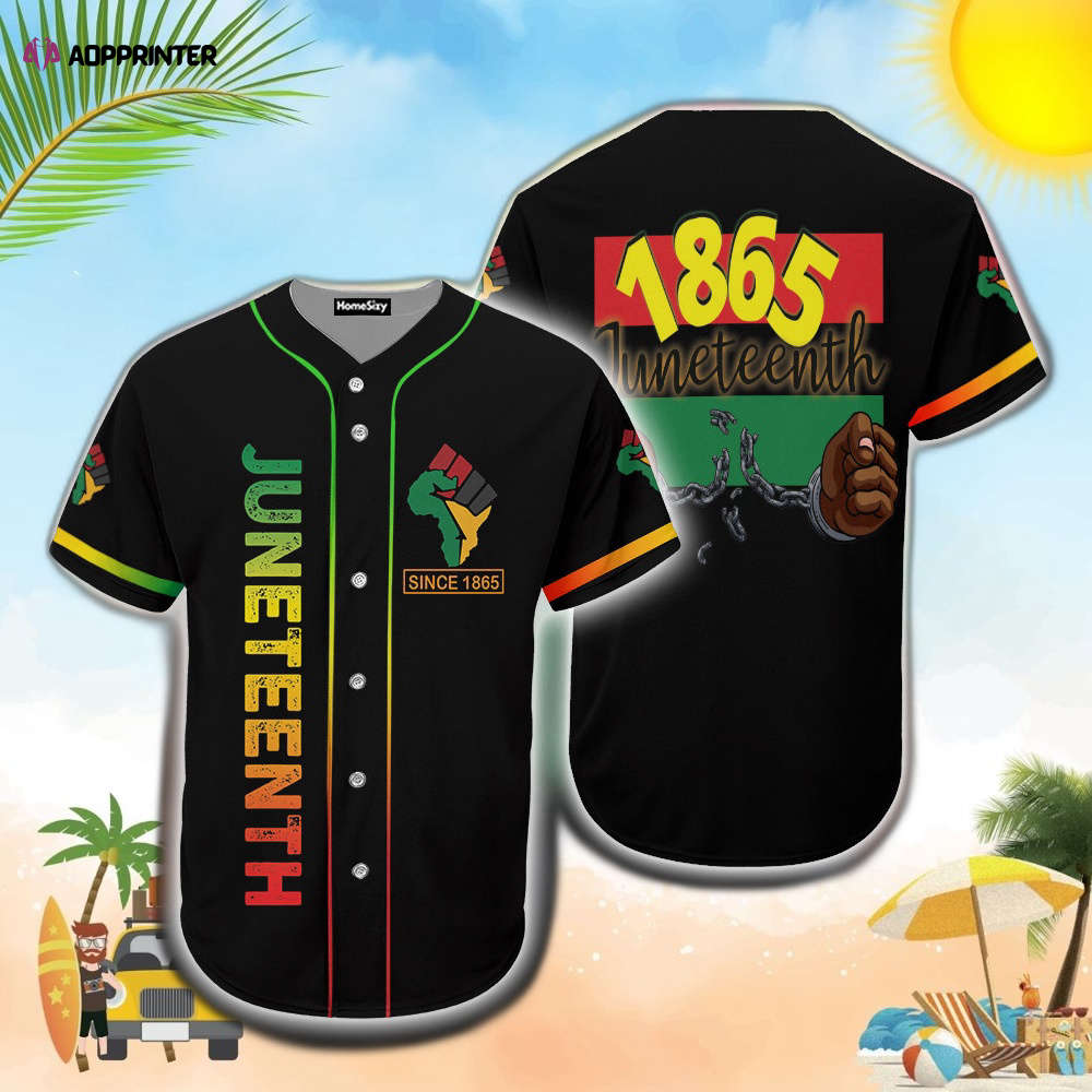 1865 Juneteenth Black Pride Baseball Jersey: Celebrate Freedom with Style