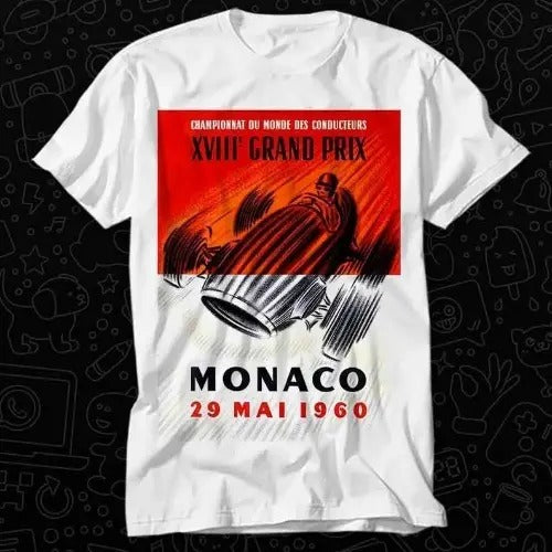 1960 Monaco Grand Prix Automobile Racing T Shirt Best Seller Gift Unisex Top Adult Tee Music Movie Made in USA Hoodie,...