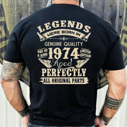 1974 Vintage Birthday Gift Shirt for Men - Legends Were Born in '74