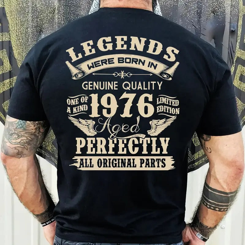 1976 Vintage Birthday Gift Shirt for Men - Legends Were Born in '76