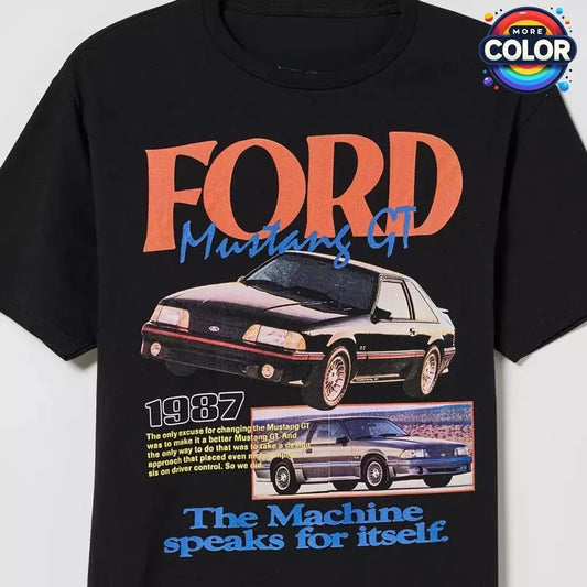 1987 Mustang shirt, Mustang GT shirt, car shirt, Retro Graphic Tee, Car Lover Shirt, Vintage Muscle Car shirt, The...