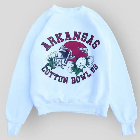 1989 Arkansas Cotton Bowl Crewneck Basic Sweatshirt Cotton T-Shirts, Hoodie | WearSparks.com