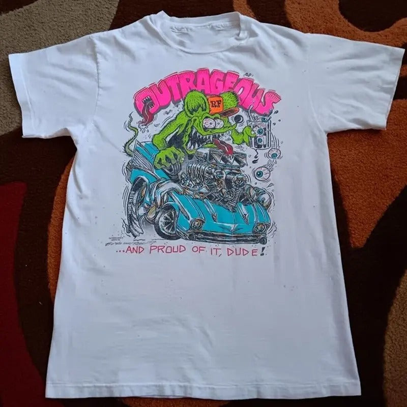 1990 Ed Roth Rat Fink Outrageous T Shirt Unisex Full Size Hoodie, Sweatshirt | WearSparks.com
