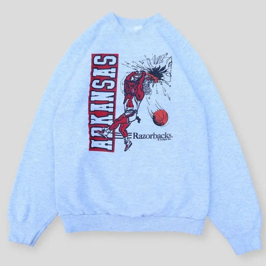 1993 Arkansas Razorbacks Shattered Backboard Crewneck Basic Sweatshirt Cotton T-Shirts, Hoodie | WearSparks.com
