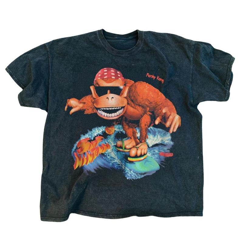 1995 VINTAGE 'FUNKY KONG SURF' T-Shirt, Vacation Outfits Shirt, Unisex Vintage Graphic Tees Gothic Grunge Y2k Emo Scene...