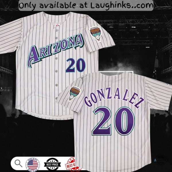 1999 2000 Luis Gonzalez Arizona Diamondbacks Baseball Jersey Shirt Full Printed