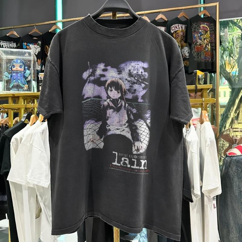 1999 Serial Experiments 'Lain' Rare  Black T-Shirt Unisex Shirt Gift for him, Gift for her, Gift for fan Hoodie, Sweatshirt