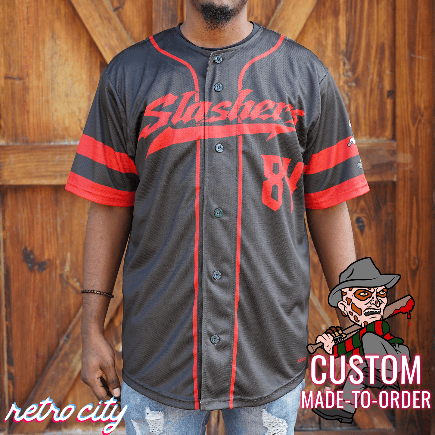 Freddy Slasher Series Full-Button Baseball Jersey