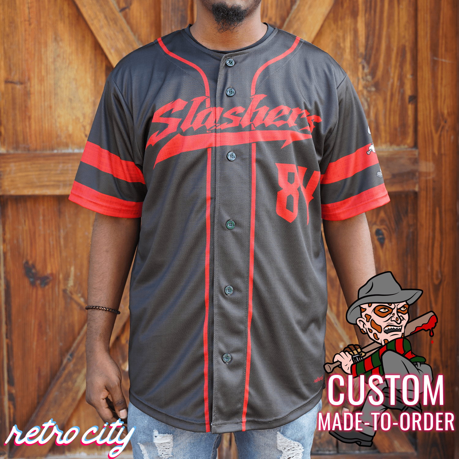 Freddy Slasher Series Full-Button Baseball Jersey