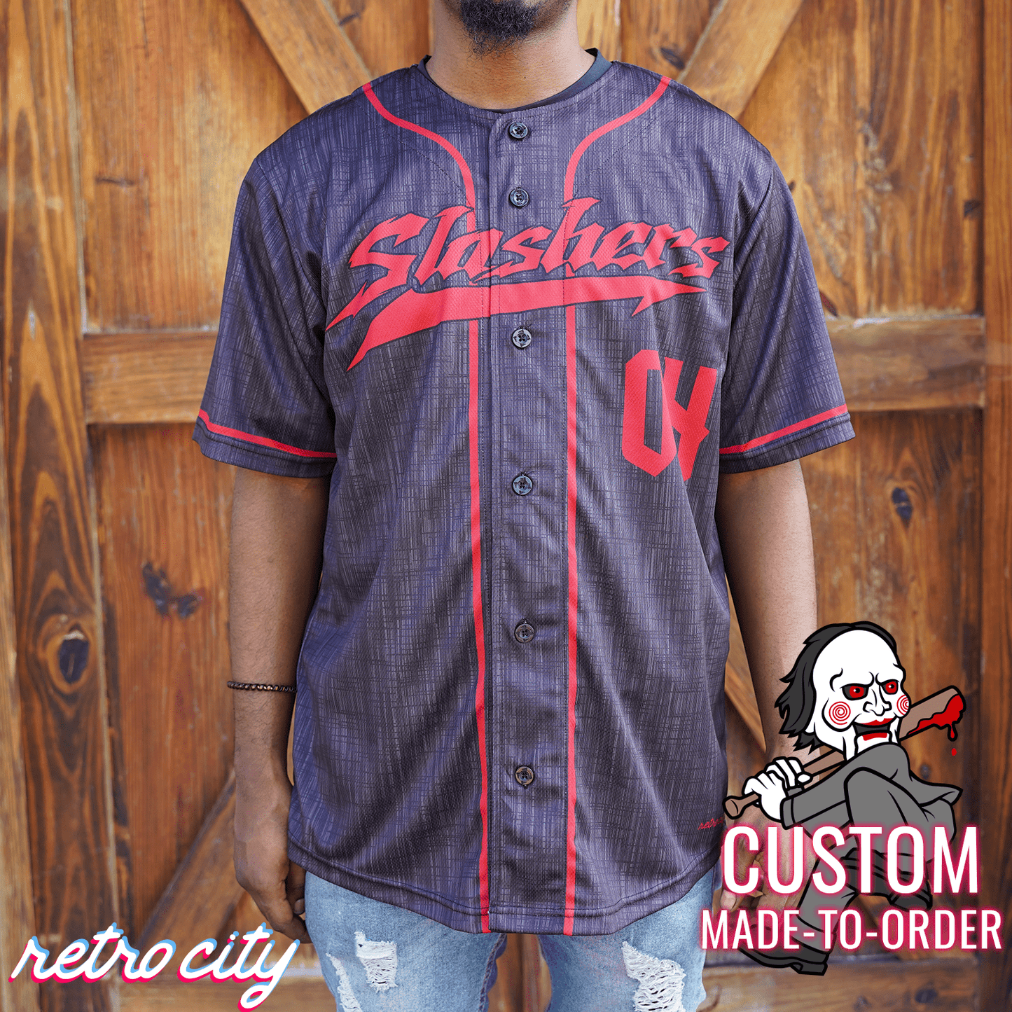 Billy Slasher Series Full-Button Baseball Jersey