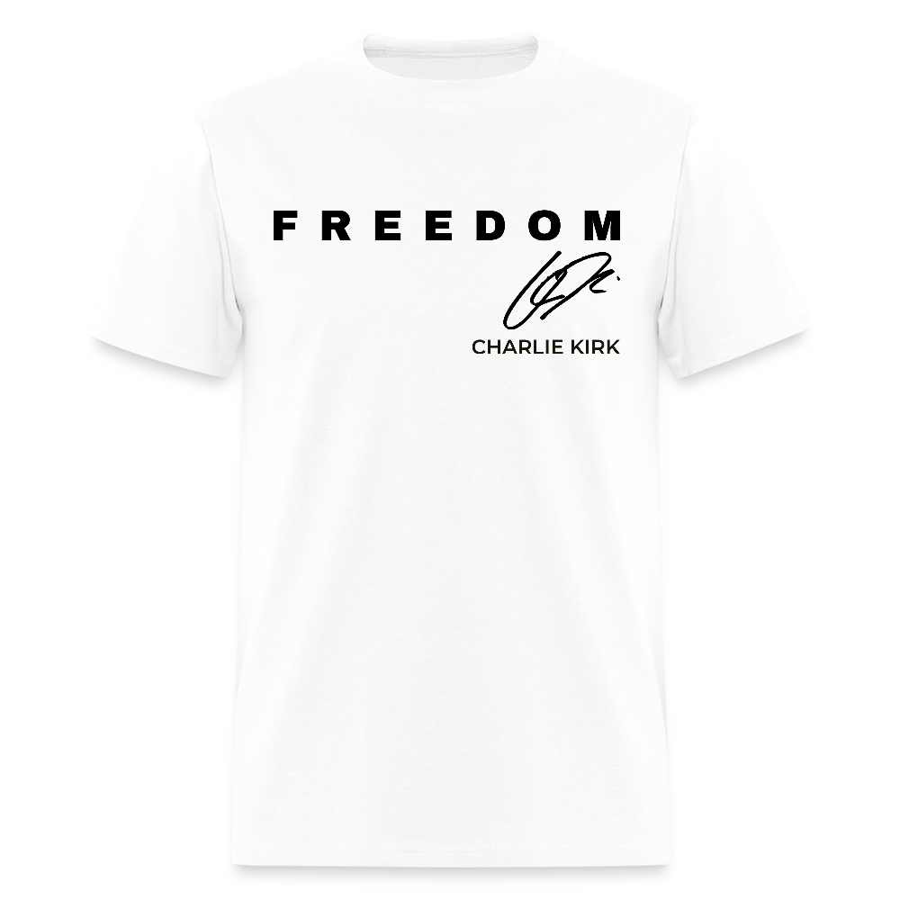 Charlie Kirk Freedom Never Give Up T Shirt Hoodie, Sweatshirt | WearSparks.com (Image 1)