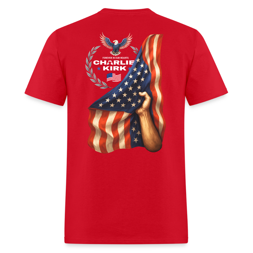 Freedom Bald Eagle Charlie Kirk Forever In Our Hearts T Shirt - 2 Hoodie, Sweatshirt | WearSparks.com (Image 2)