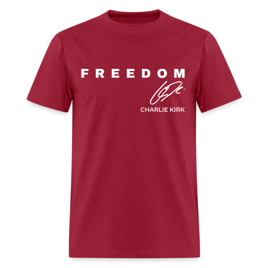 Freedom Thank You Charlie Kirk Signature A True Patriot 31 T Shirt Hoodie, Sweatshirt | WearSparks.com (Image 1)