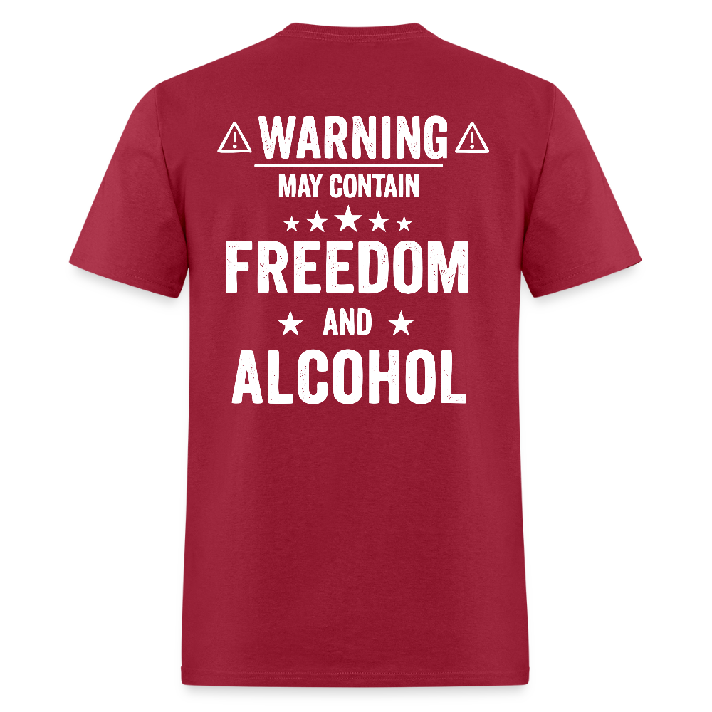 Warning May Contain Freedom And Alcohol T Shirt Hoodie, Sweatshirt | WearSparks.com (Image 3)