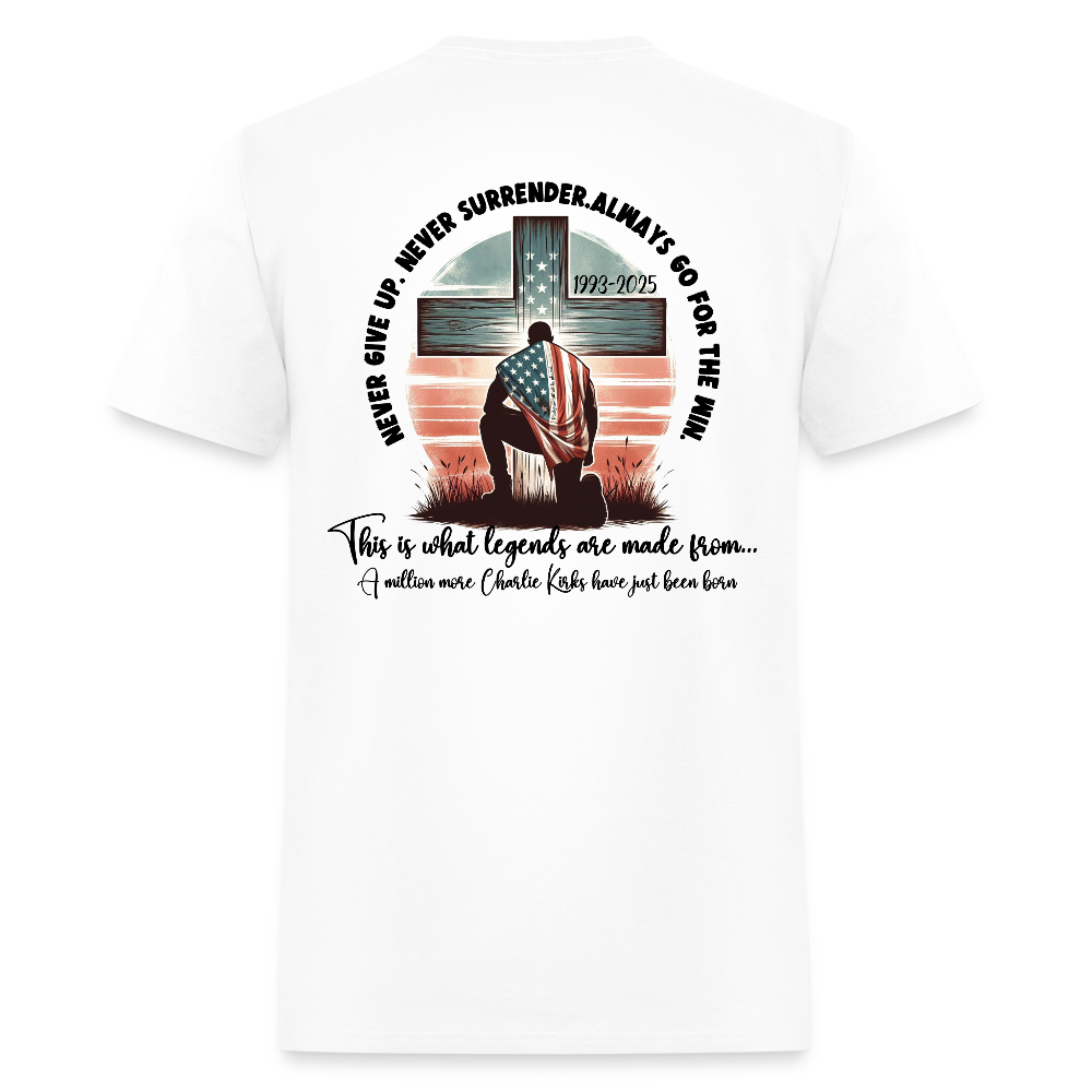 Charlie Kirk Freedom Never Give Up T Shirt Hoodie, Sweatshirt | WearSparks.com (Image 2)