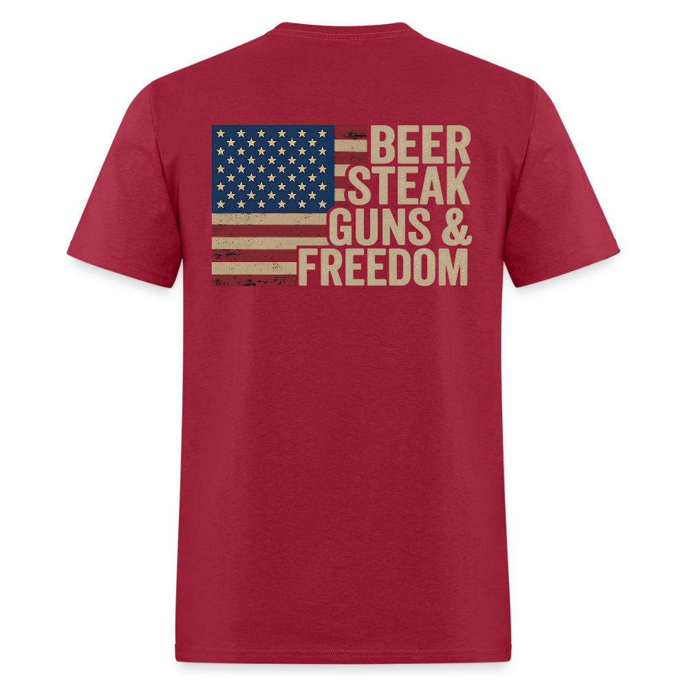 Beer Steak Guns & Freedom T Shirt Hoodie, Sweatshirt | WearSparks.com (Image 3)