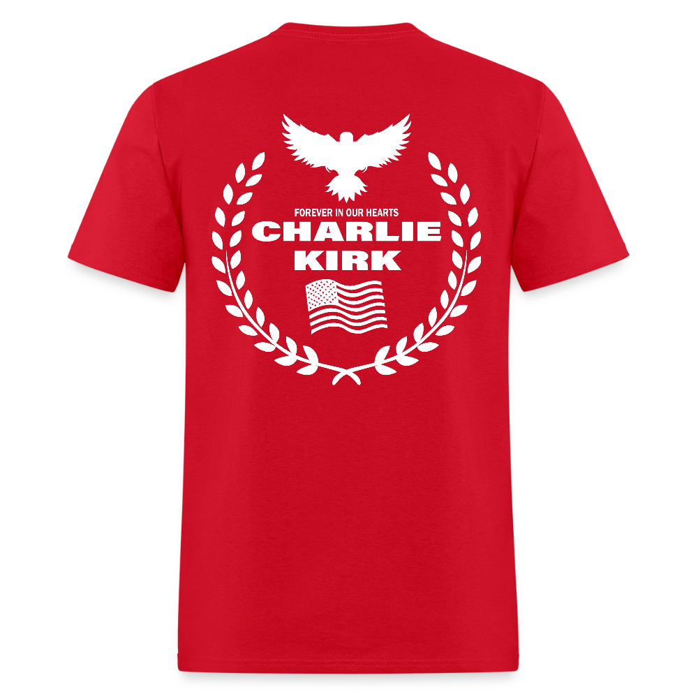 Freedom Signature Charlie Kirk Forever In Our Heart US Flag T Shirt Hoodie, Sweatshirt | WearSparks.com (Image 2)
