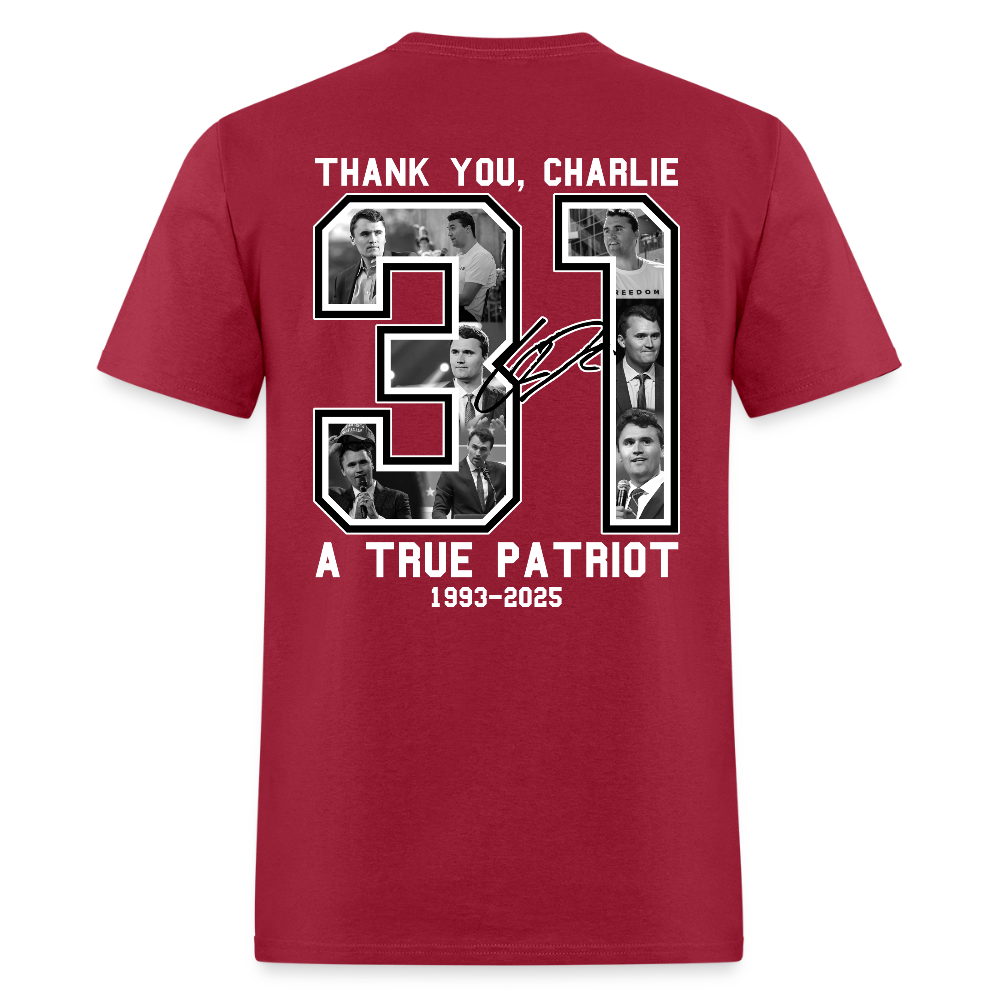 Freedom Thank You Charlie Kirk Signature A True Patriot 31 T Shirt Hoodie, Sweatshirt | WearSparks.com (Image 2)