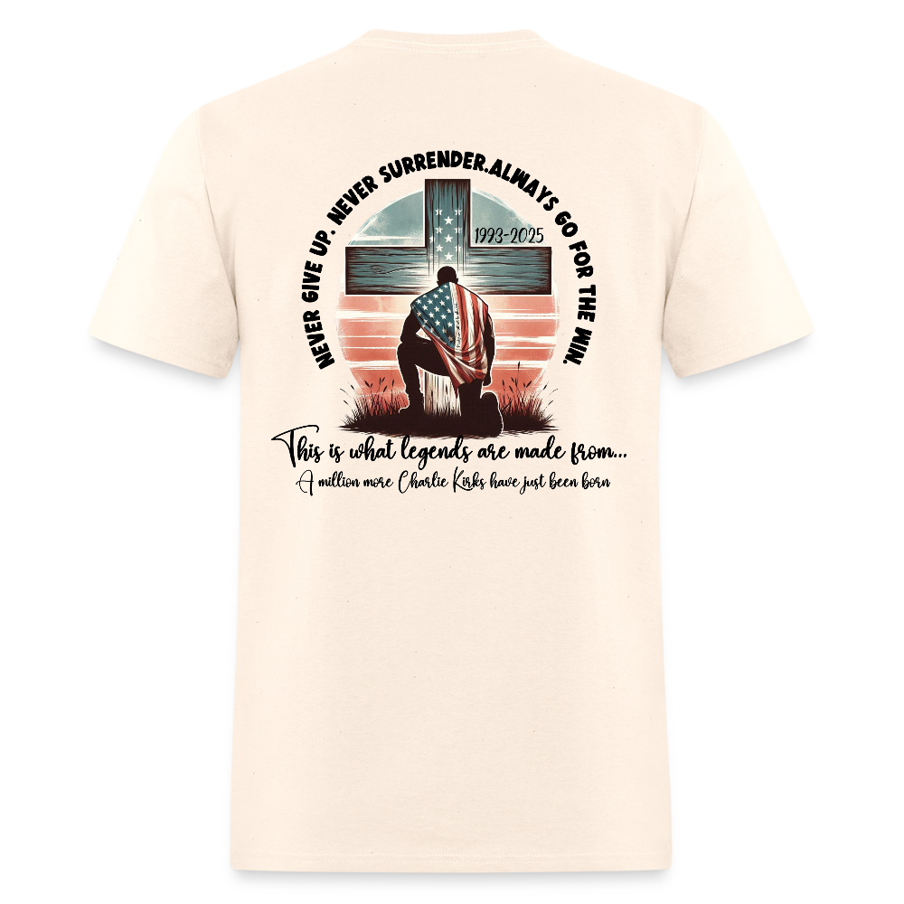 Charlie Kirk Freedom Never Give Up T Shirt Hoodie, Sweatshirt | WearSparks.com (Image 4)