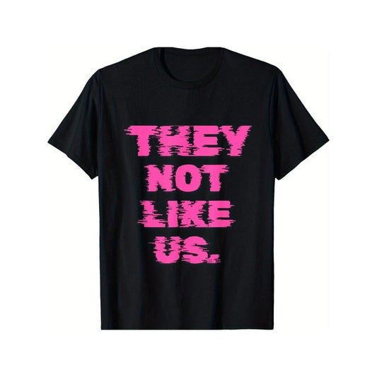 [1pc "They Not Like Us" Print T-Shirt] Unisex "They Not Like Us" Print T-Shirt, 100% Cotton, Casual Crew Neck,...