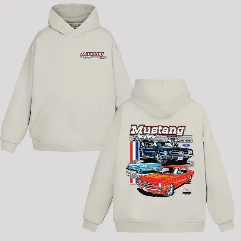 Ford Mustang Classics Hoodie 1964-1/2 1965 1966 1967 1968 289 Pony Car GT GTA Sweater Hoodie T-Shirts, Sweatshirt