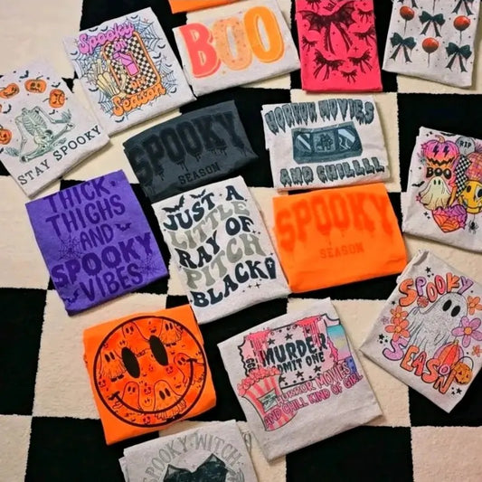 2 Graphic Tees Halloween Spooky Season Bundle Hoodie, Sweatshirt | WearSparks.com