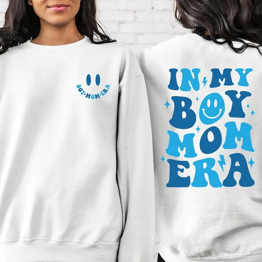 2 Side In My Boy Mom Era Sweatshirt, Boy Mom Shirts, Gender Reveal Shirt, Boy Mom Club, Boy Mom Era Sweatshirt Hoodie