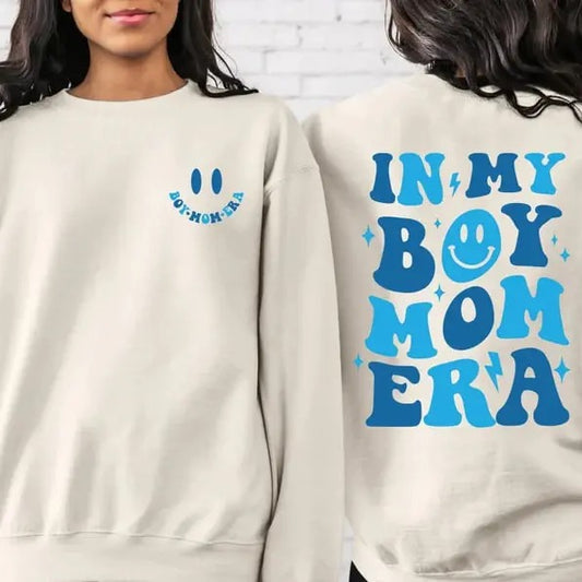 2 Side In My Boy Mom Era Sweatshirt, Boy Mom Shirts, Gender Reveal Shirt, Boy Mom Club, Boy Mom Era Sweatshirt,  Boy Mom...