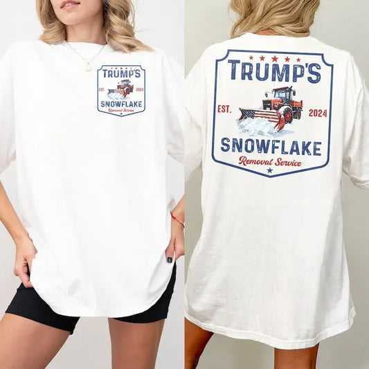 2 Side Trump's Snowflake Removal Service T-Shirt, Voting Felon T-Shirt, Trump 2024, Vote 2024 Hoodie, MAGA Political...